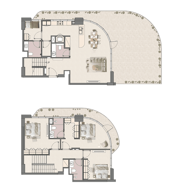3 Bedrooms floor plan
