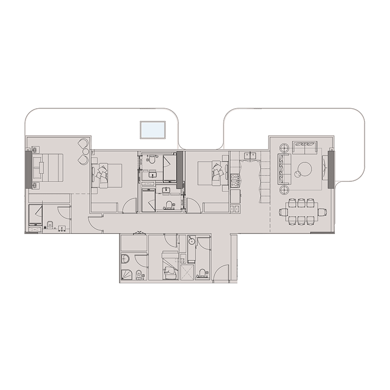 3 Bedrooms floor plan