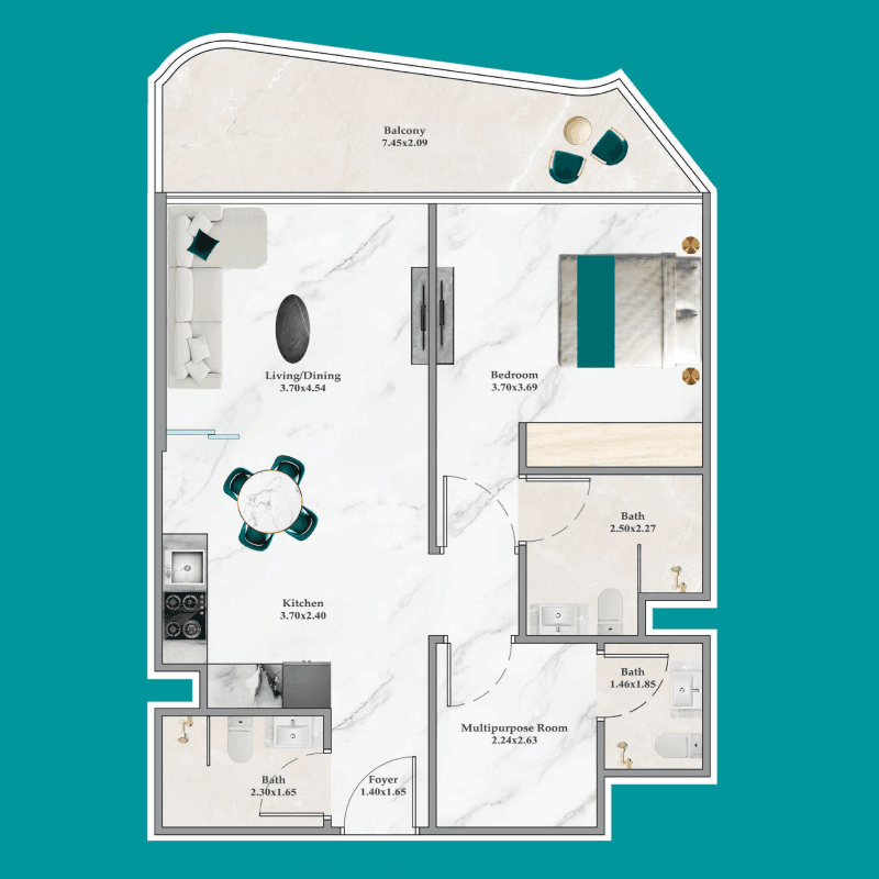5 Bedrooms floor plan