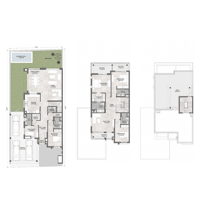 4 Bedrooms floor plan