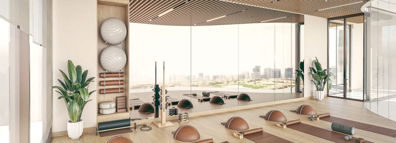 Indoor Yoga Studio And Outdoor Yoga Court