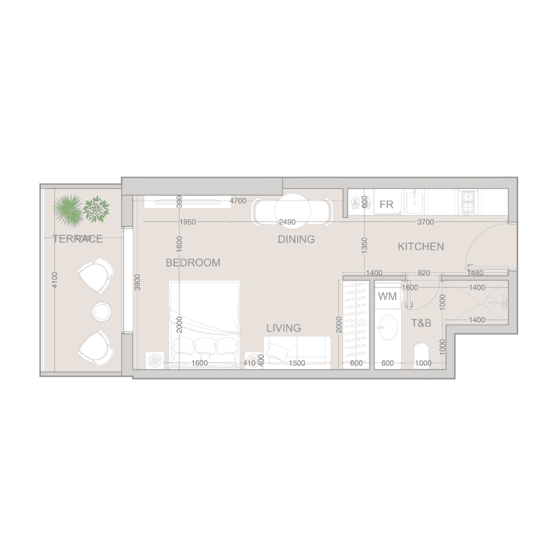 Studio floor plan