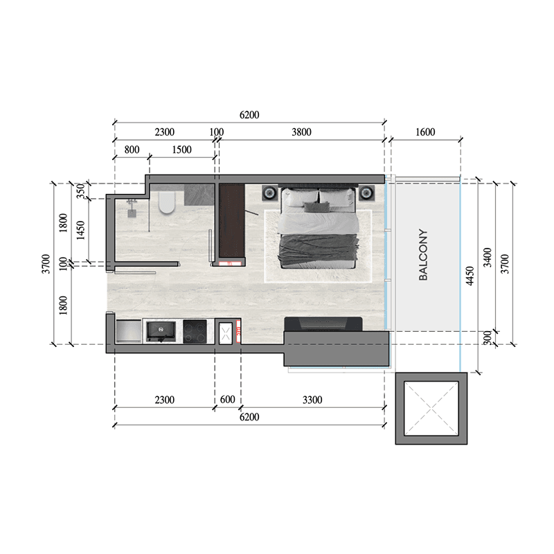Studio floor plan
