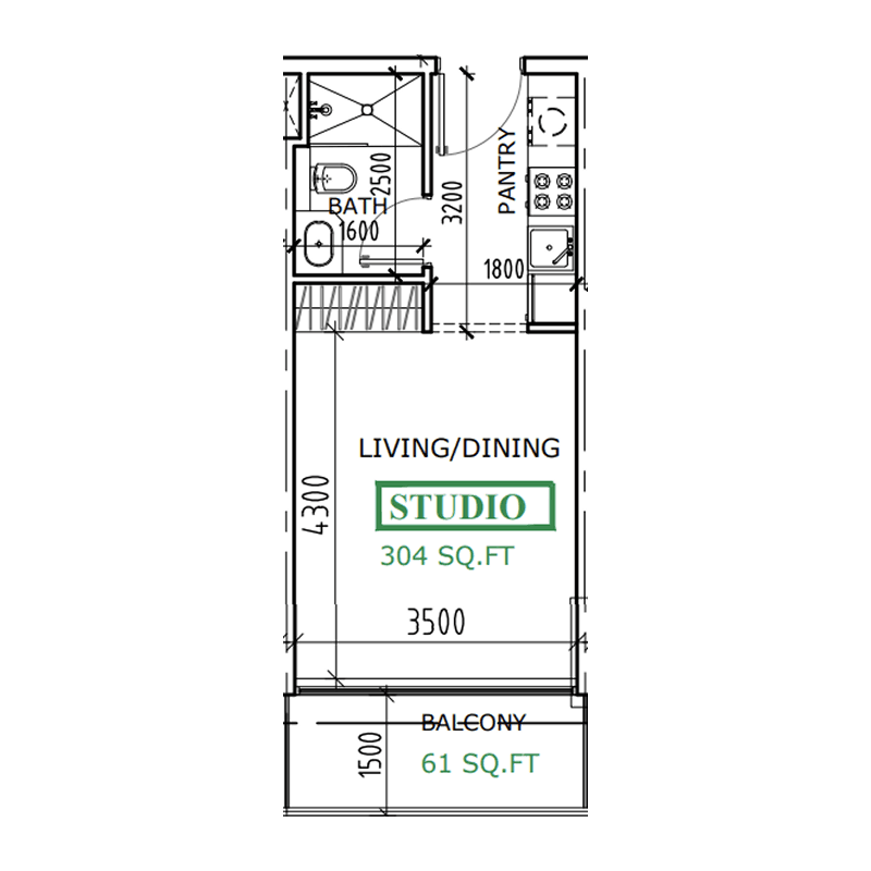 Studio floor plan
