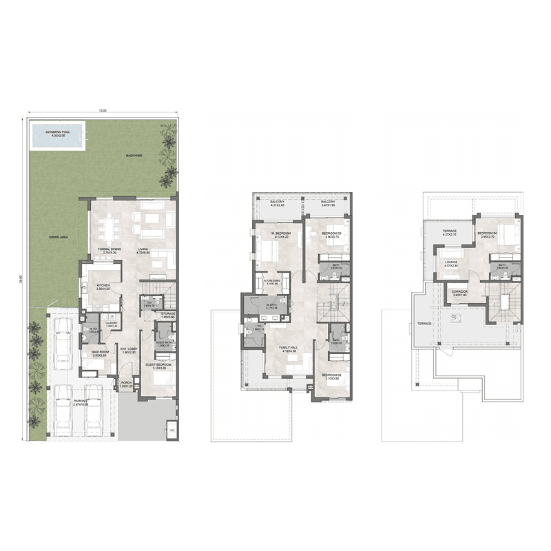 5 Bedrooms floor plan