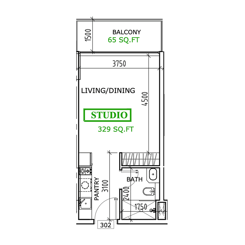 Studio floor plan