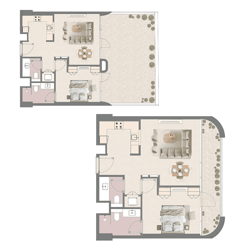 1 Bedroom floor plan
