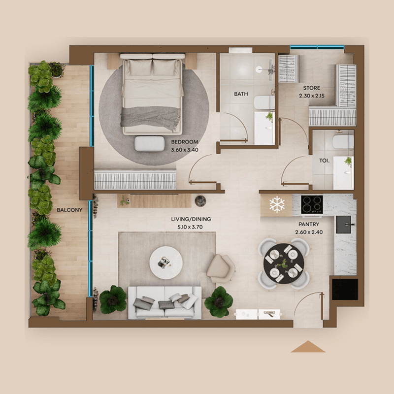 5 Bedrooms floor plan