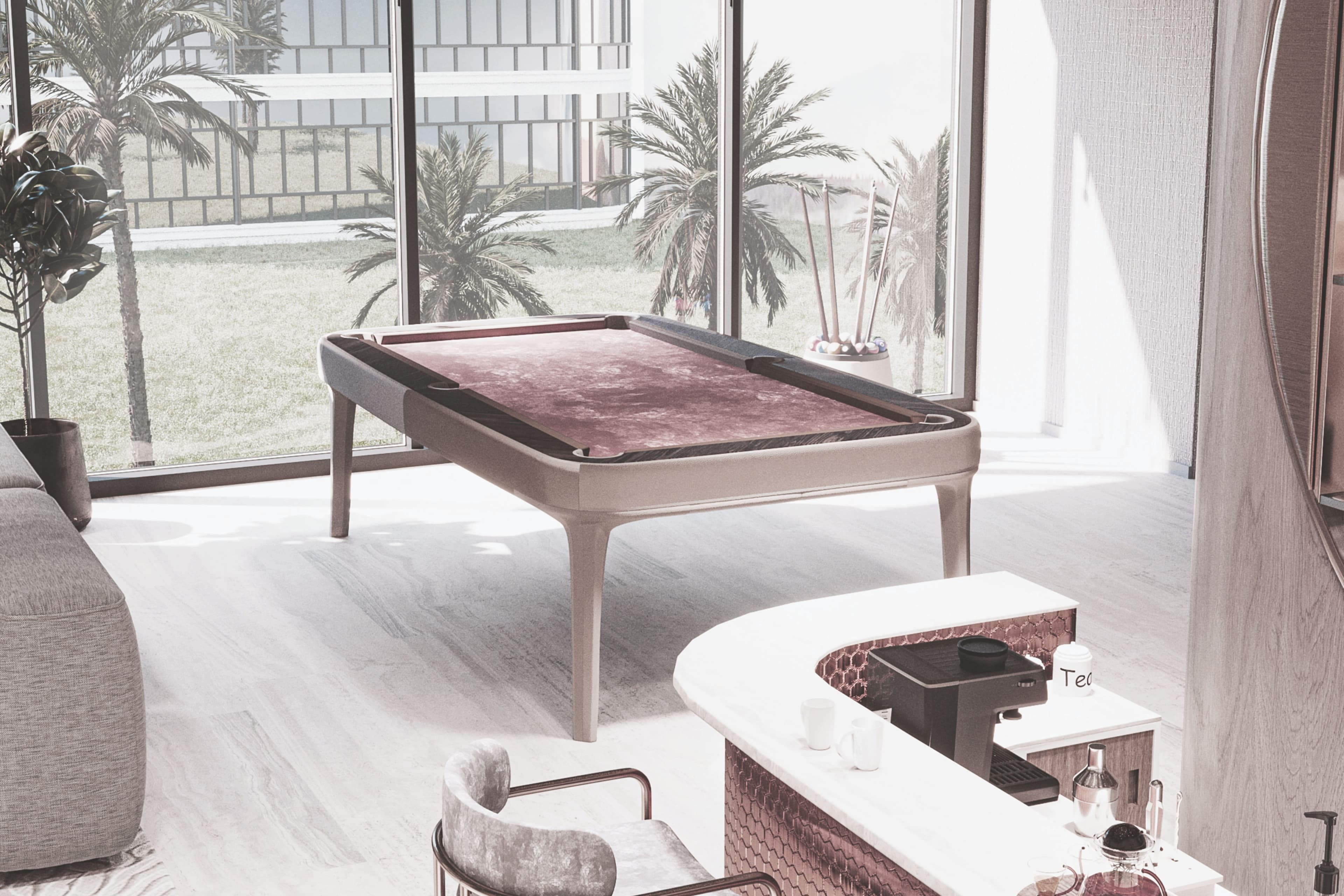 Club Room With Billiard Table