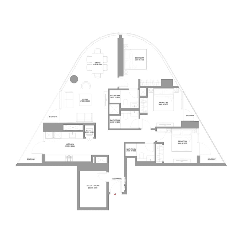 5 Bedrooms floor plan