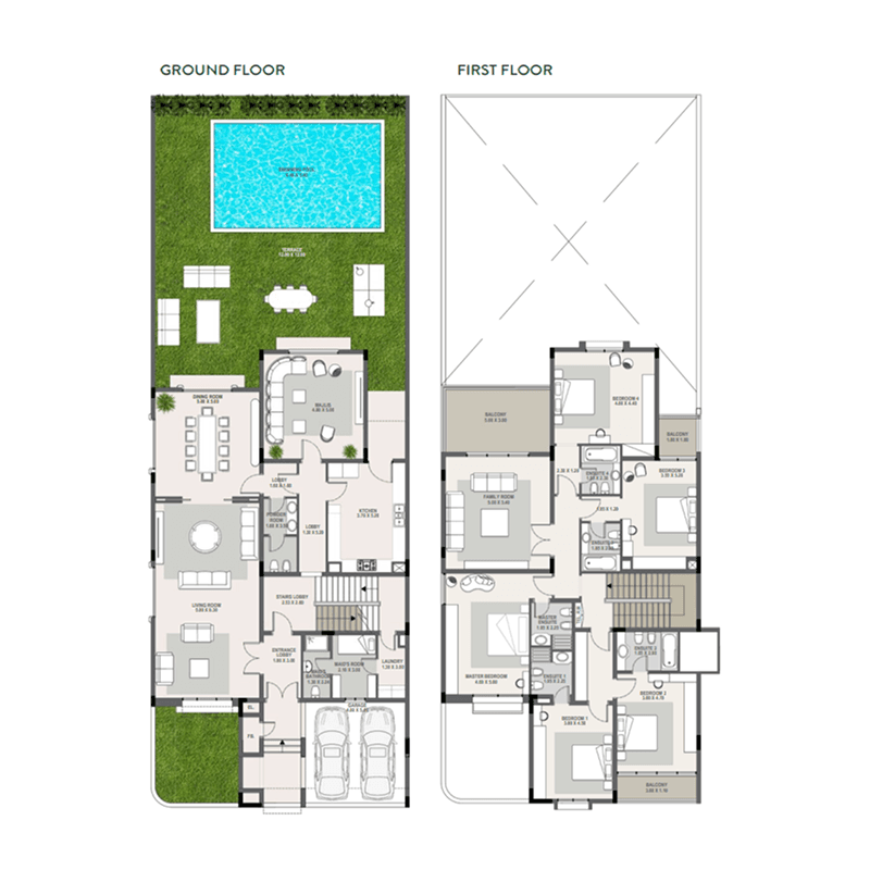 5 Bedrooms floor plan