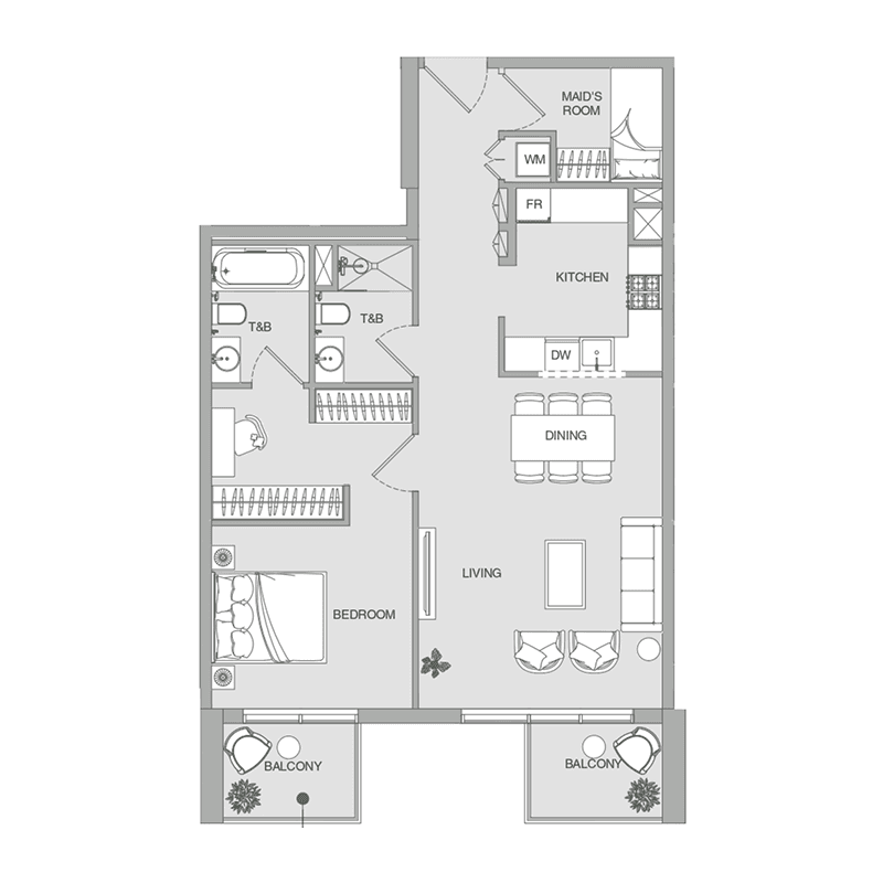 5 Bedrooms floor plan