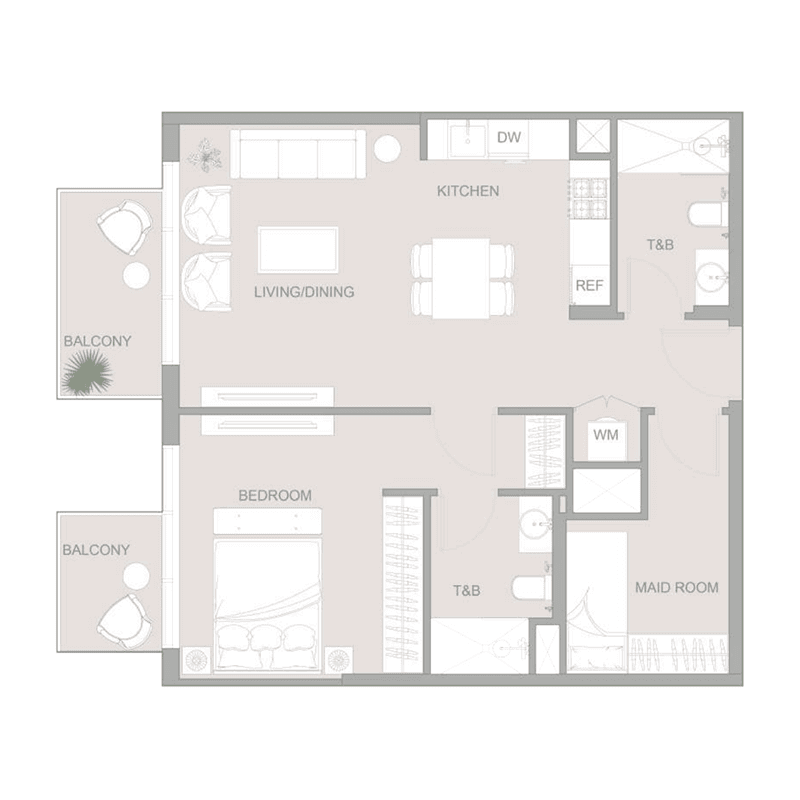 5 Bedrooms floor plan