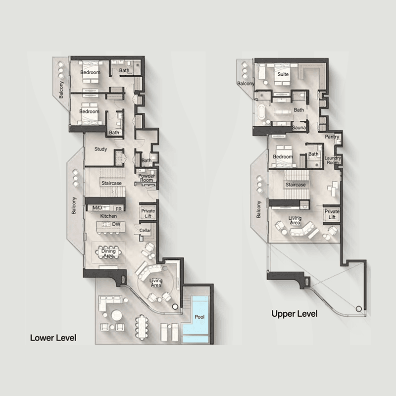 4 Bedrooms floor plan