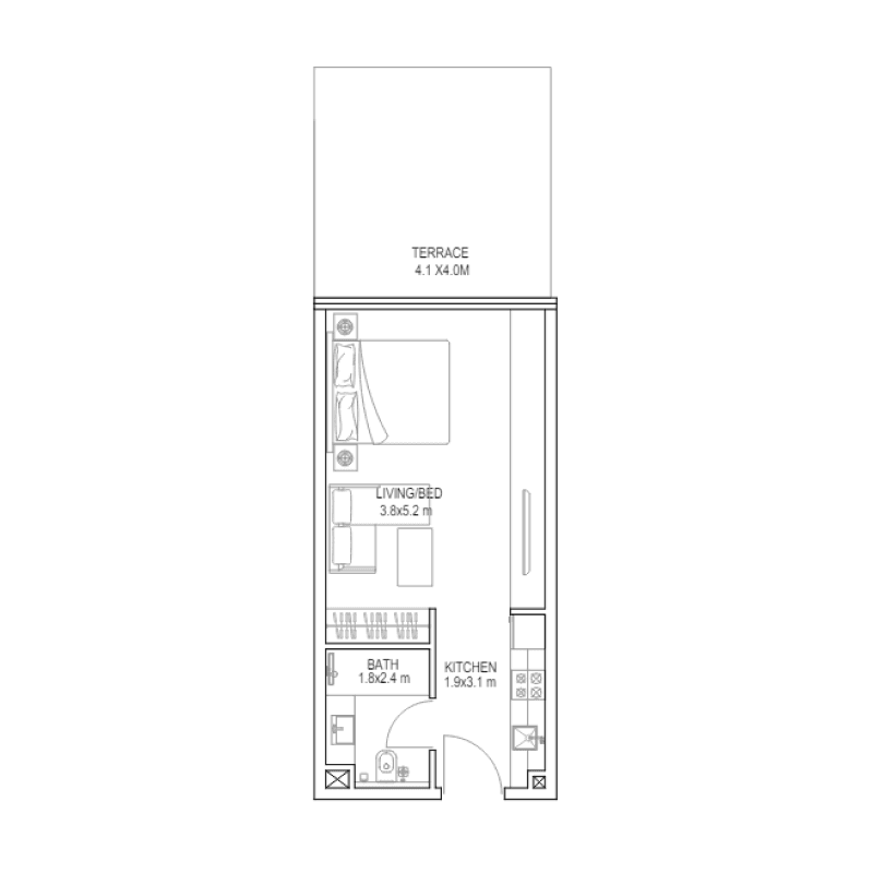 Studio floor plan