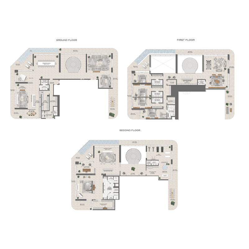 5 Bedrooms floor plan