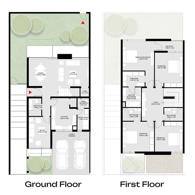 4 Bedrooms floor plan