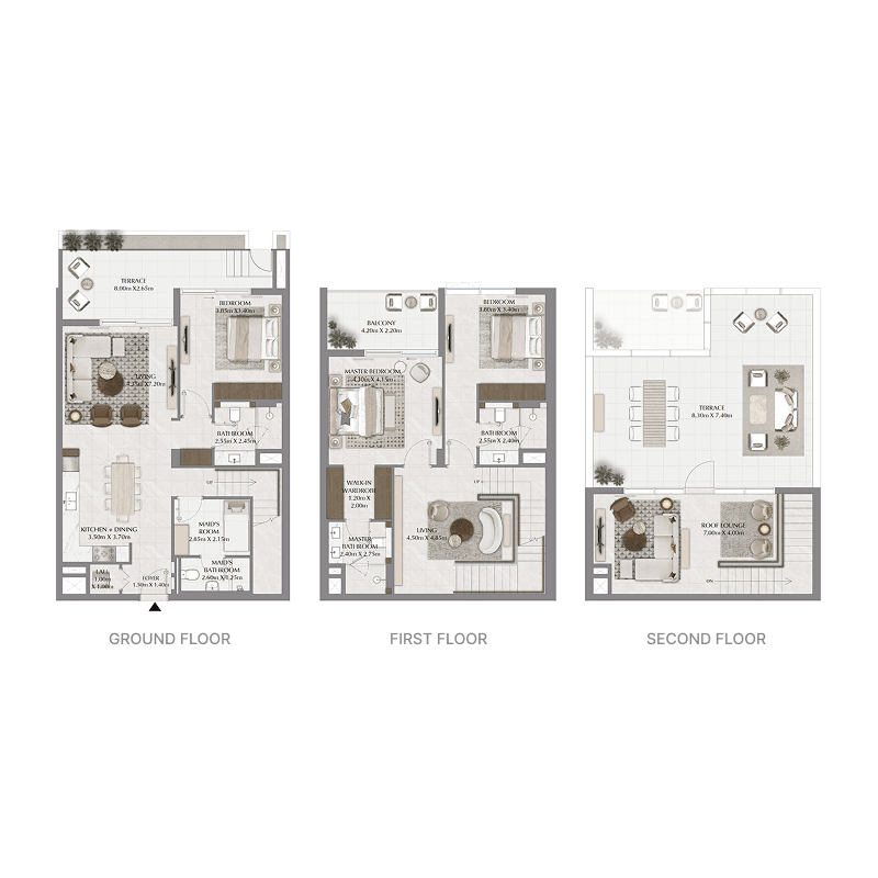 3 Bedrooms floor plan