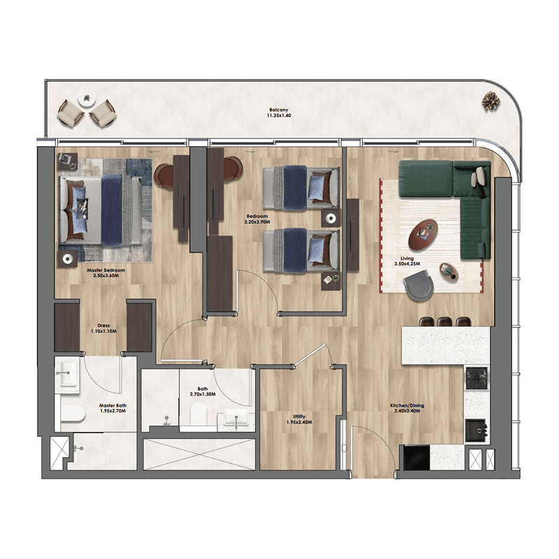 5 Bedrooms floor plan