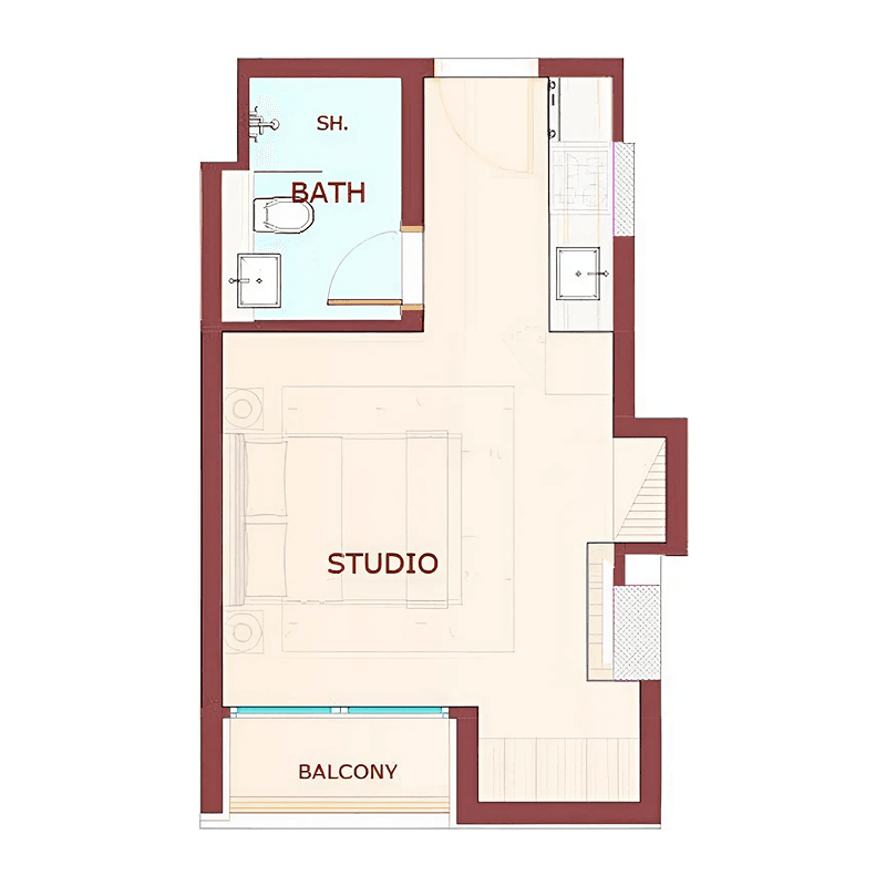 Studio floor plan