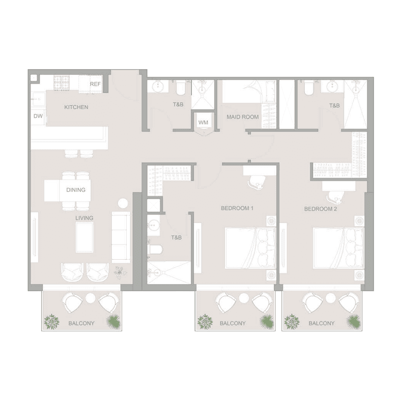 5 Bedrooms floor plan