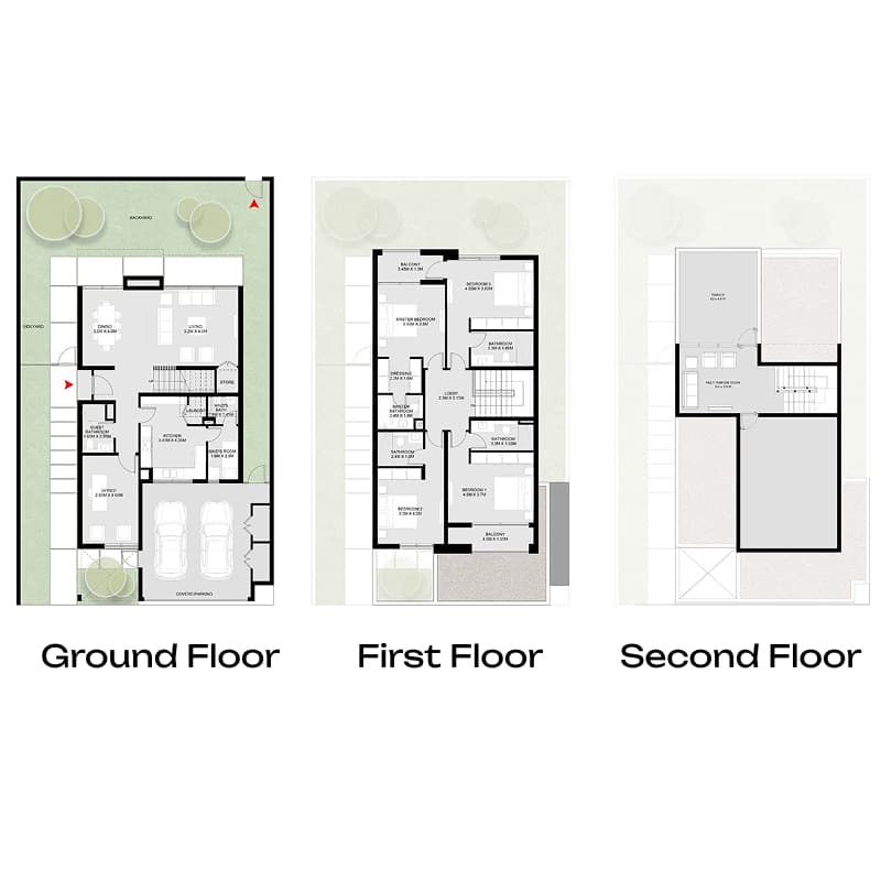 4 Bedrooms floor plan