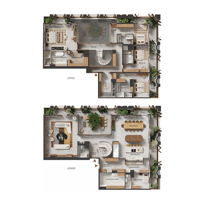 4 Bedrooms floor plan