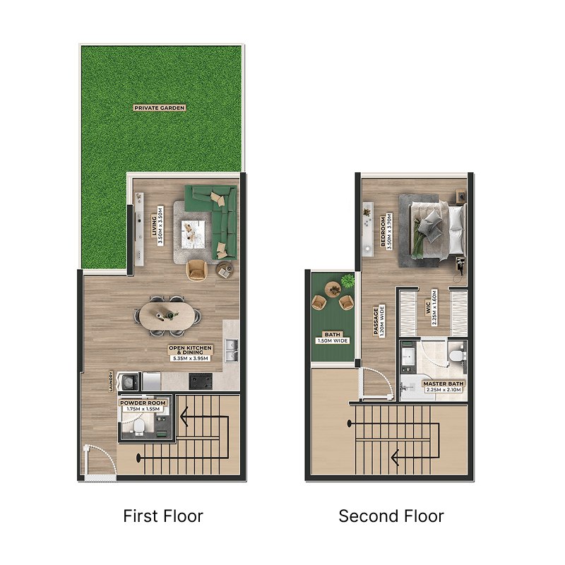 1 Bedroom floor plan