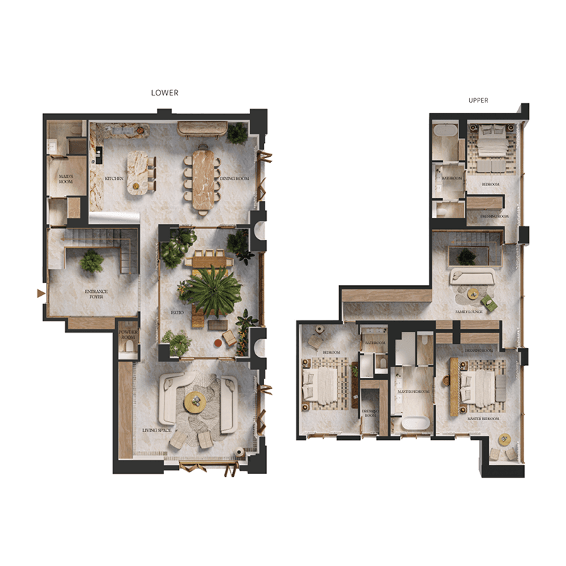 3 Bedrooms floor plan