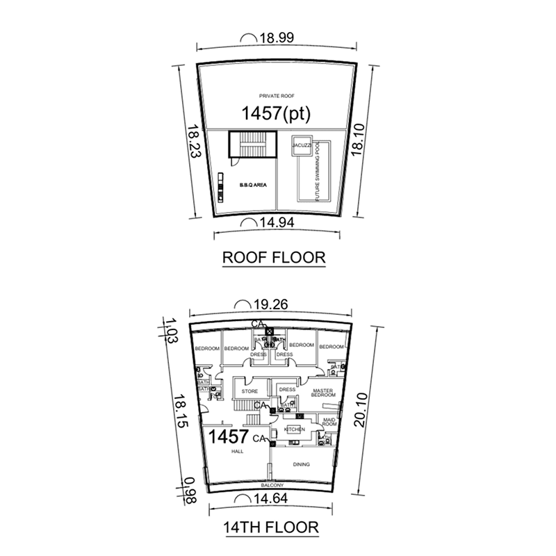 5 Bedrooms floor plan