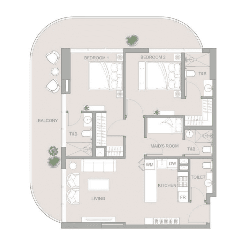 5 Bedrooms floor plan