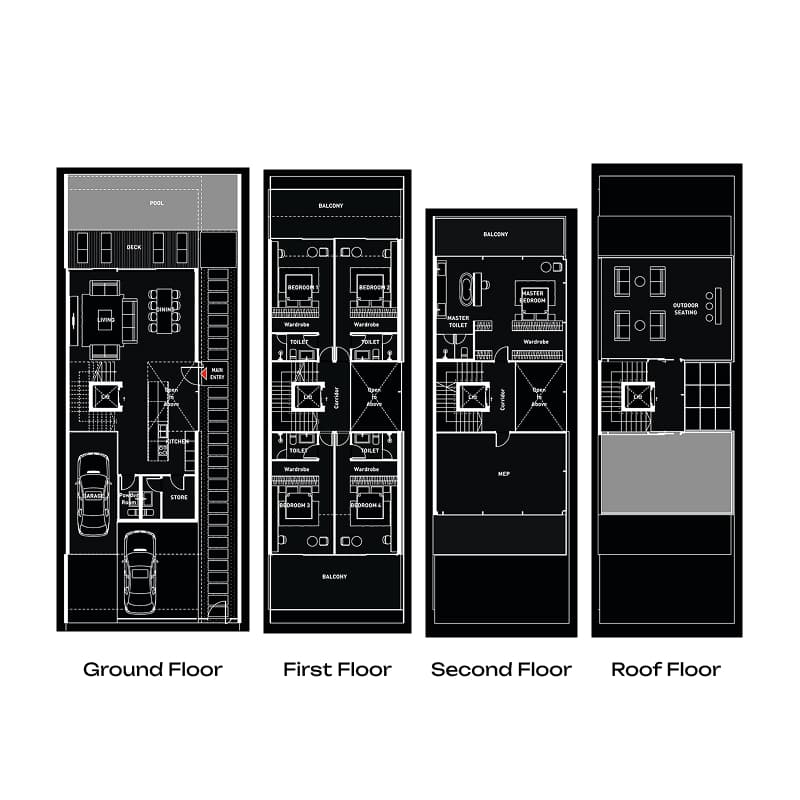 5 Bedrooms floor plan