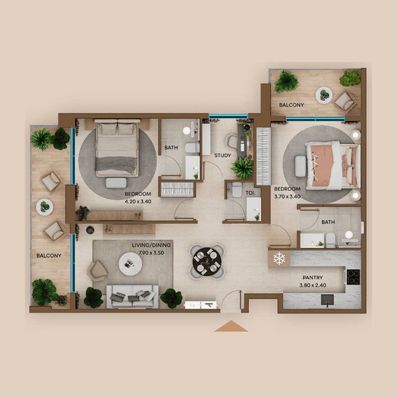5 Bedrooms floor plan