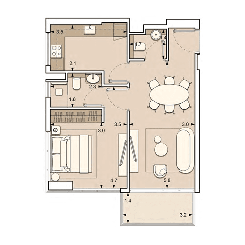 Apartment floor plan