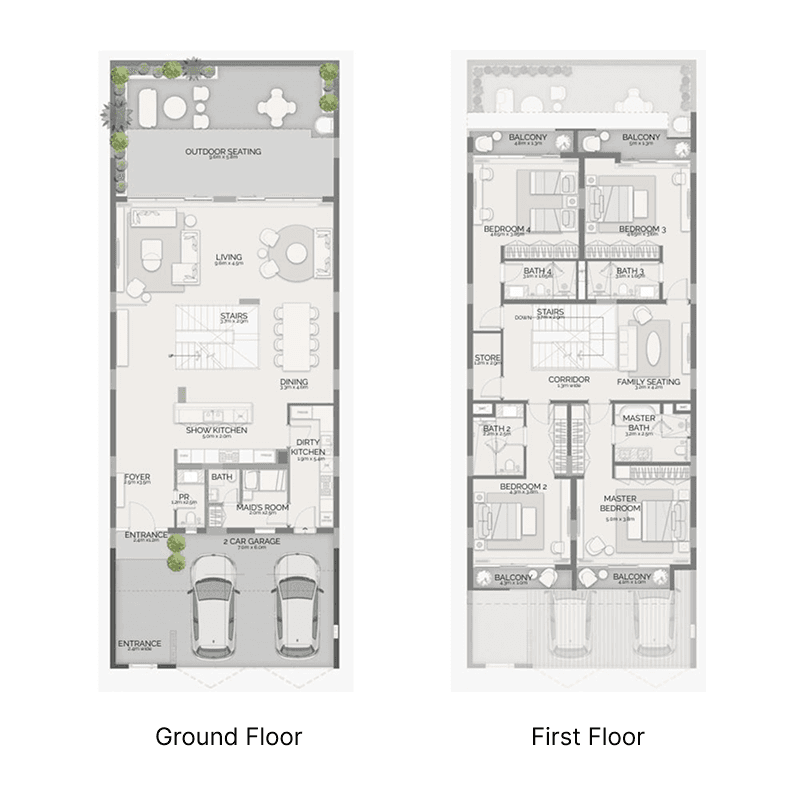 4 Bedrooms floor plan