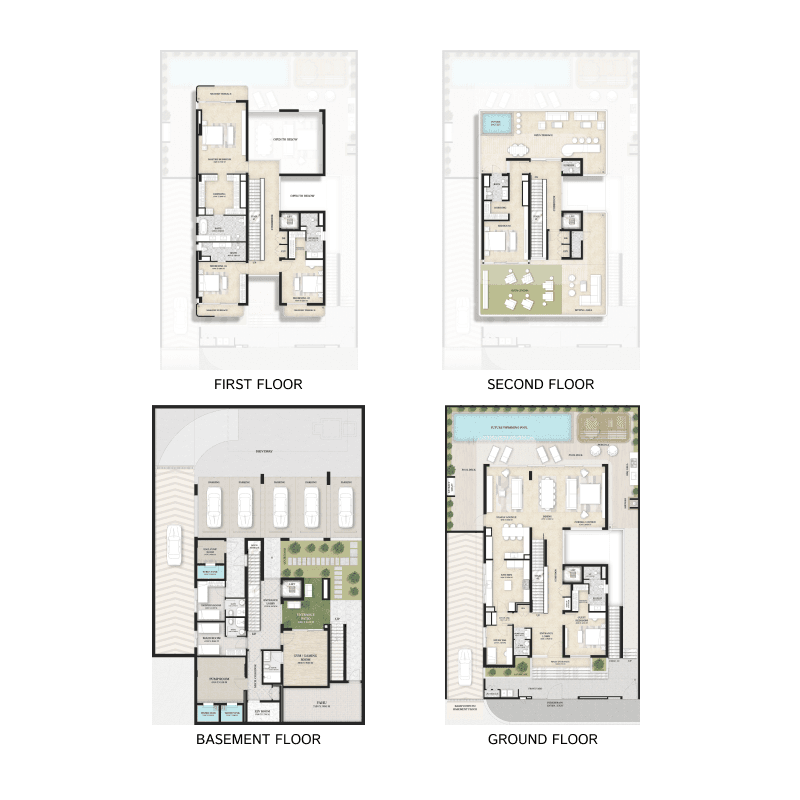 5 Bedrooms floor plan