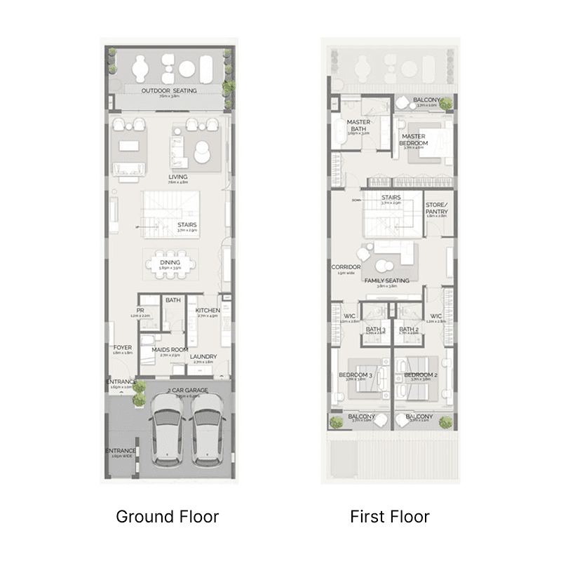 3 Bedrooms floor plan