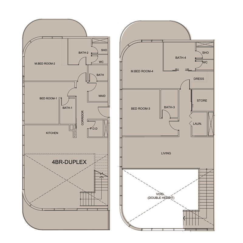 4 Bedrooms floor plan