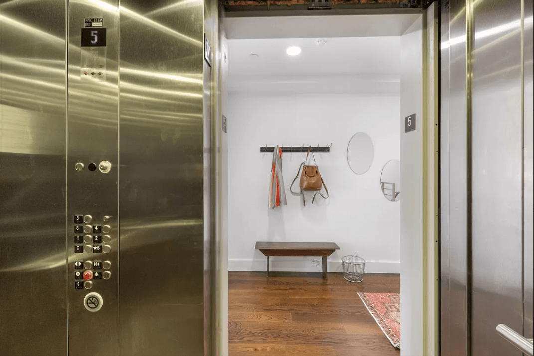 Service elevator with dedicated service entrance