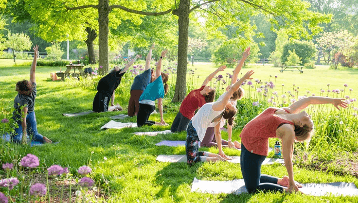 Outdoor Zen Garden & Yoga & Pilates Zones