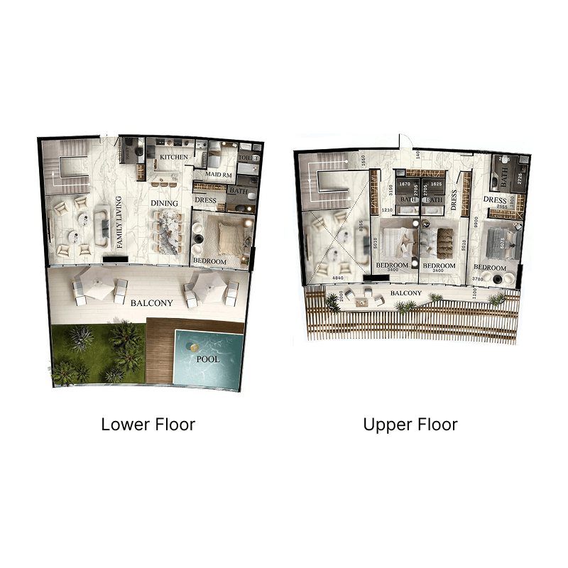4 Bedrooms floor plan