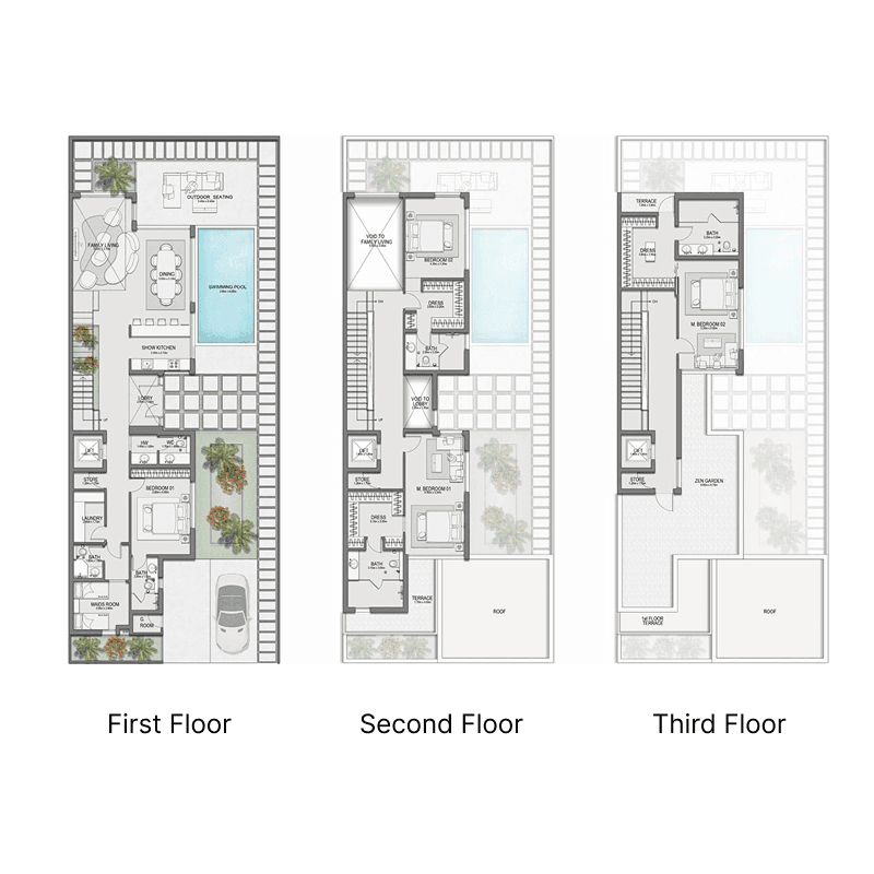 4 Bedrooms floor plan