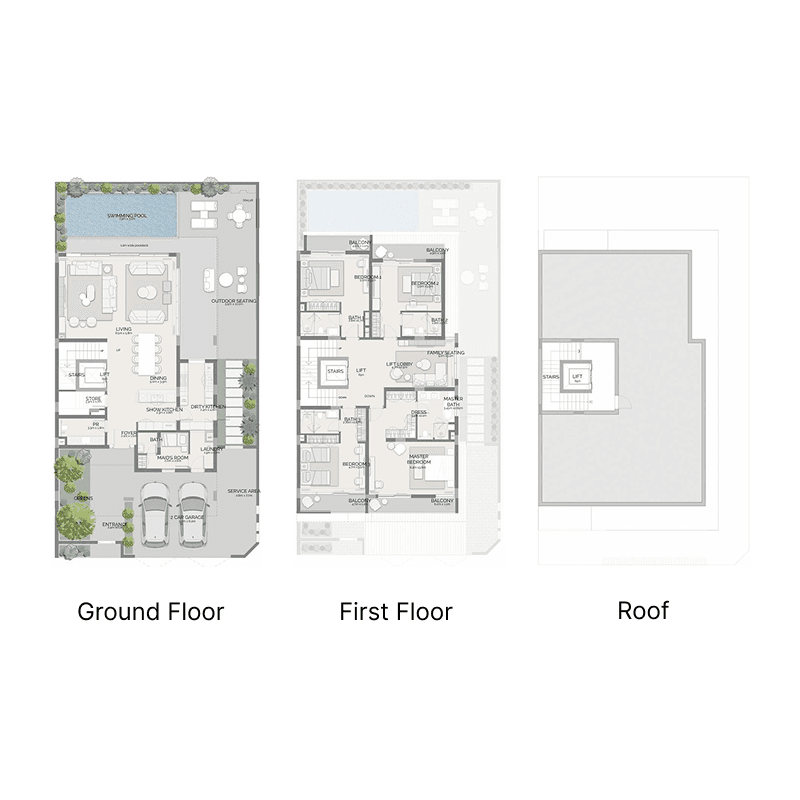 4 Bedrooms floor plan