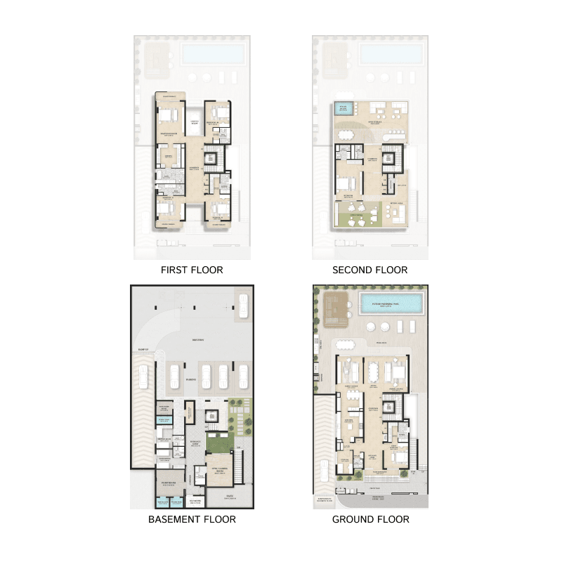 6 Bedrooms floor plan