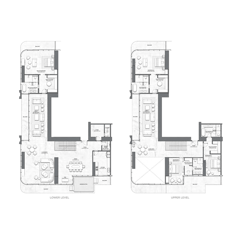 4 Bedrooms floor plan