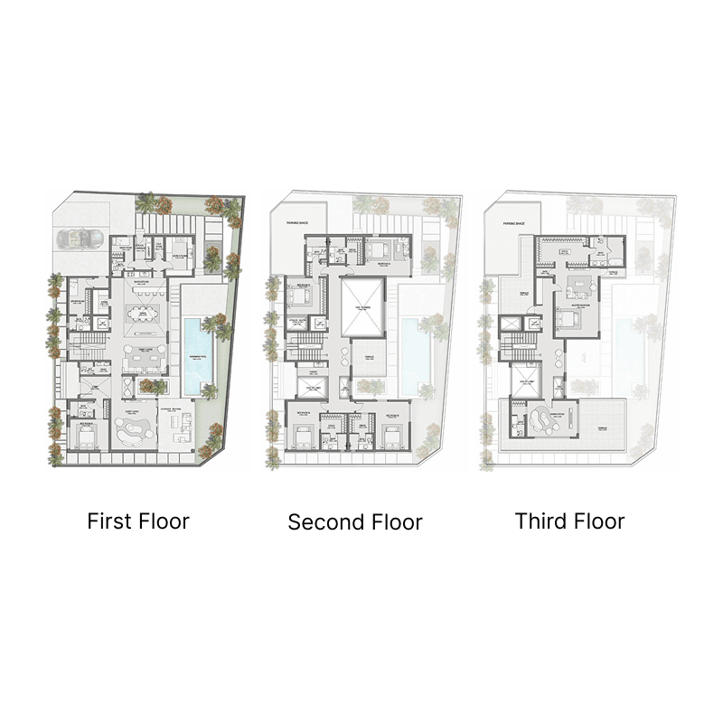 6 Bedrooms floor plan