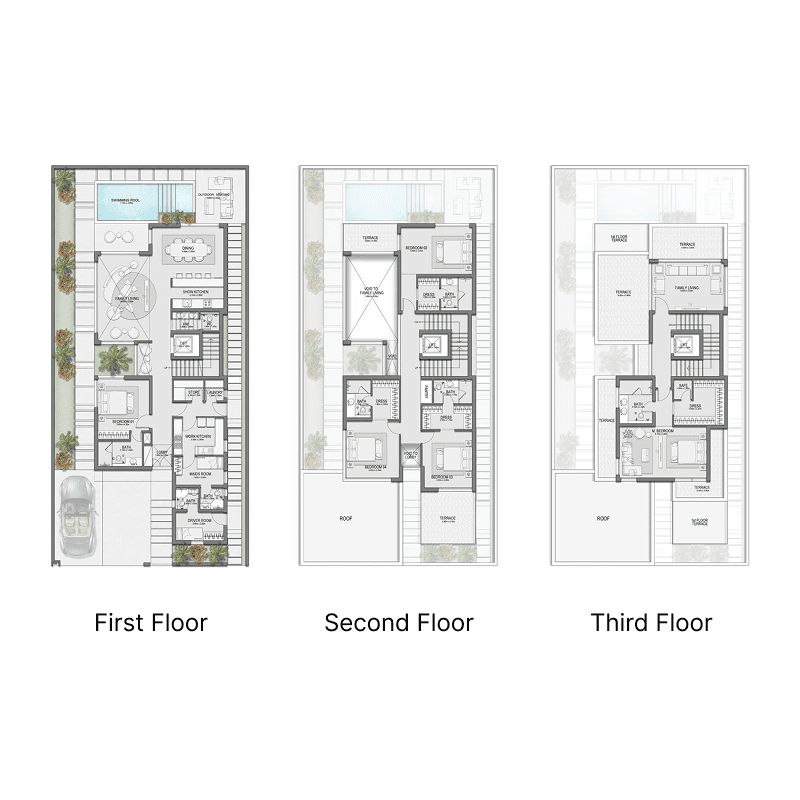 5 Bedrooms floor plan
