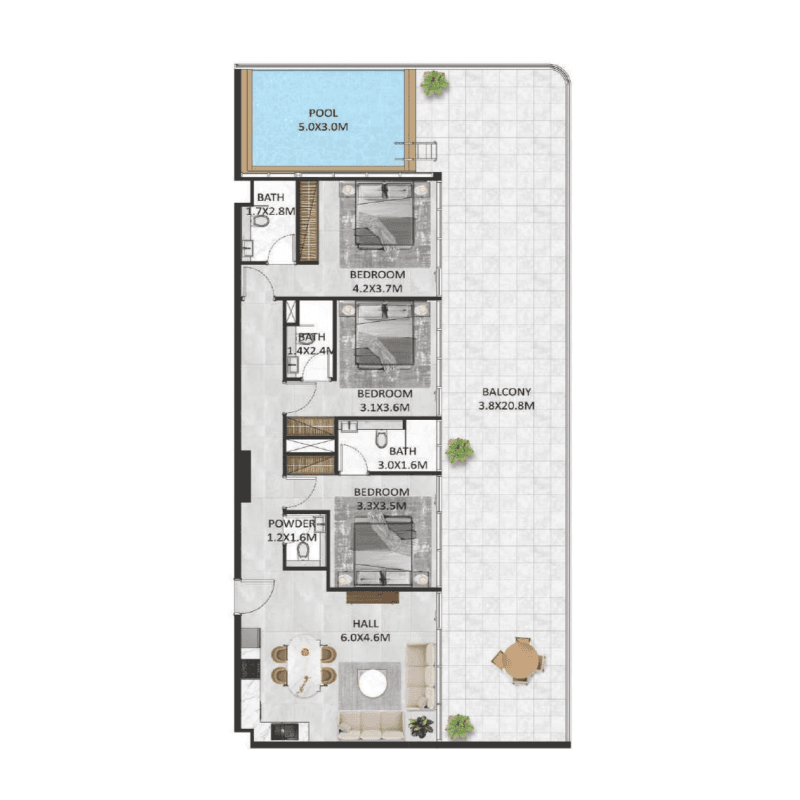 Apartment floor plan