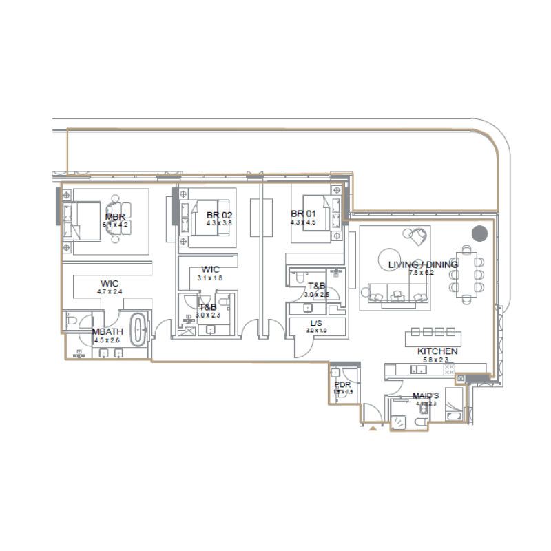 Apartment floor plan