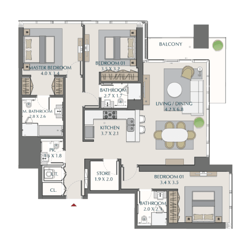 Apartment floor plan